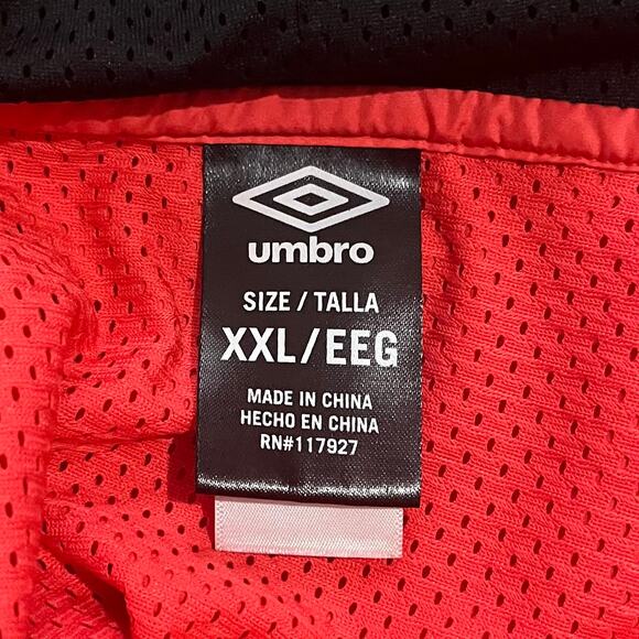 Umbro Women’s Windbreaker Jacket XXL Red Black ColorBlock Streetwear Outdoor - Picture 8 of 10